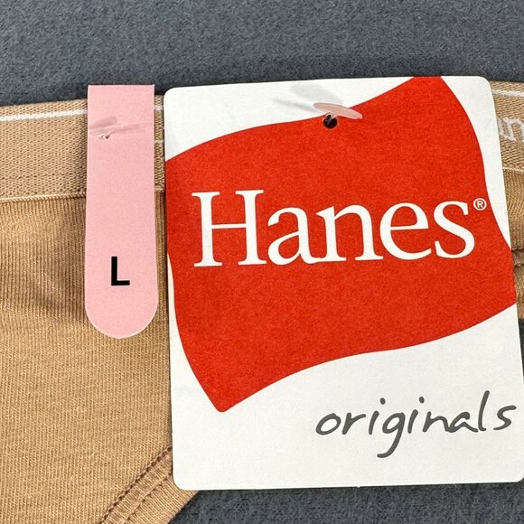 Hanes Originals Women's Size Large 7 Panty Thong Beige New With Tags - Picture 3 of 8